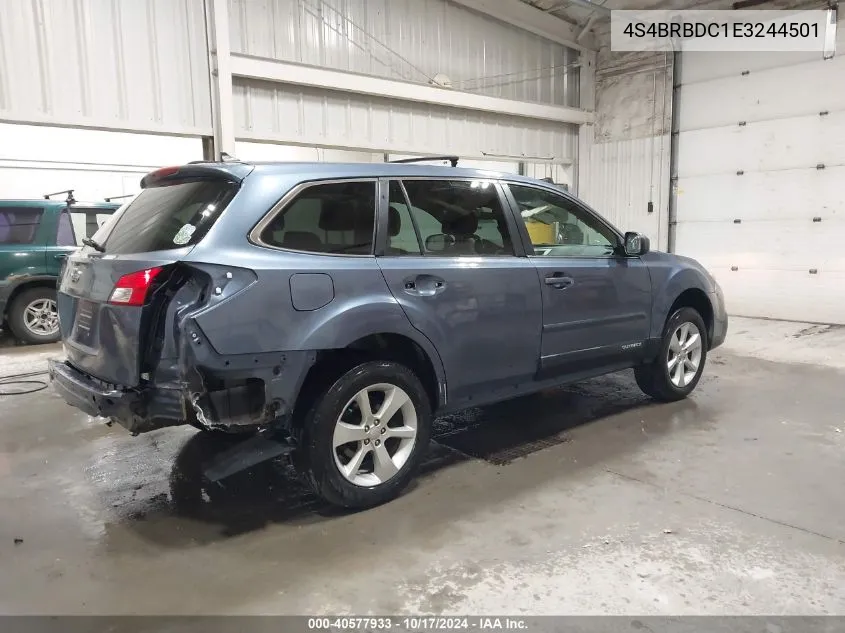 2014 Subaru Outback 2.5I Premium VIN: 4S4BRBDC1E3244501 Lot: 40577933