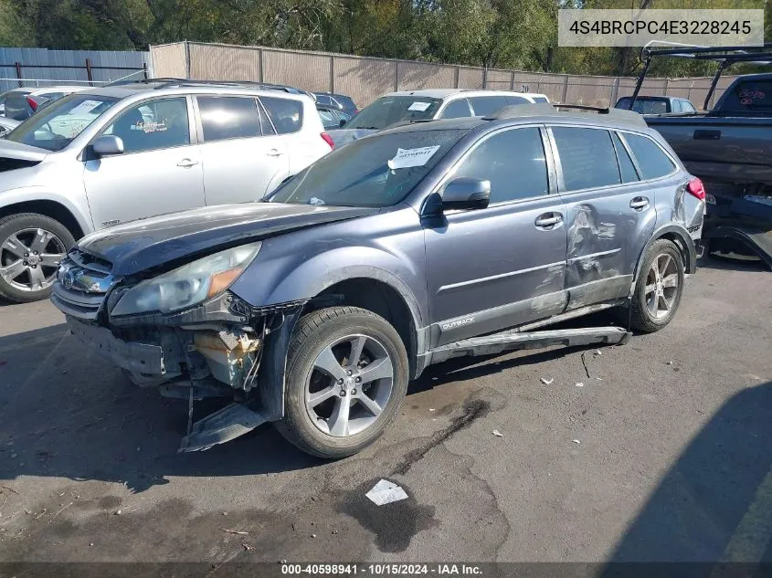 2014 Subaru Outback 2.5I Limited VIN: 4S4BRCPC4E3228245 Lot: 40598941