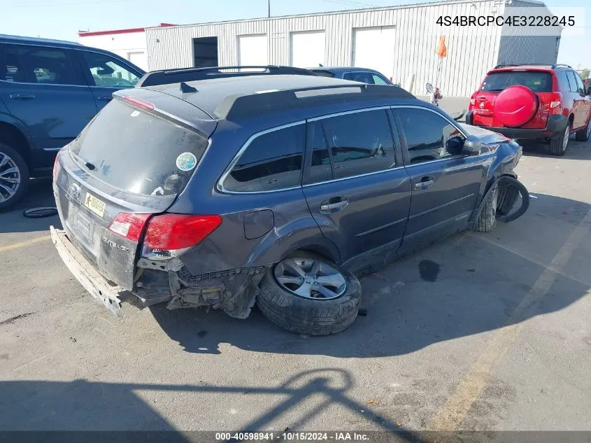 2014 Subaru Outback 2.5I Limited VIN: 4S4BRCPC4E3228245 Lot: 40598941