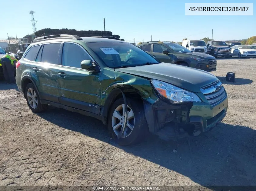 2014 Subaru Outback 2.5I Premium VIN: 4S4BRBCC9E3288487 Lot: 40611593