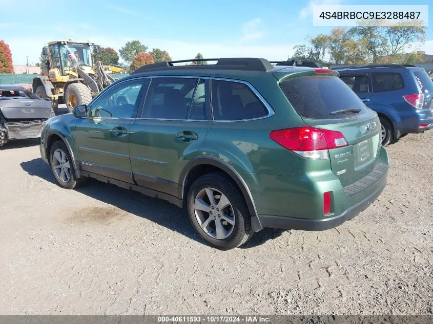 2014 Subaru Outback 2.5I Premium VIN: 4S4BRBCC9E3288487 Lot: 40611593