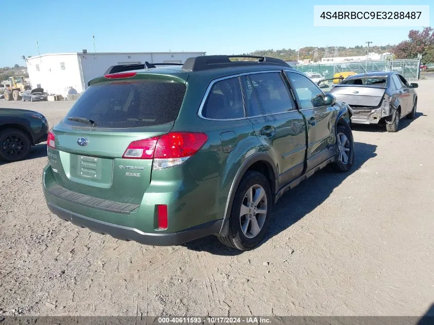 2014 Subaru Outback 2.5I Premium VIN: 4S4BRBCC9E3288487 Lot: 40611593