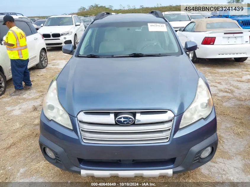 2014 Subaru Outback 2.5I Limited VIN: 4S4BRBNC9E3241439 Lot: 40645649