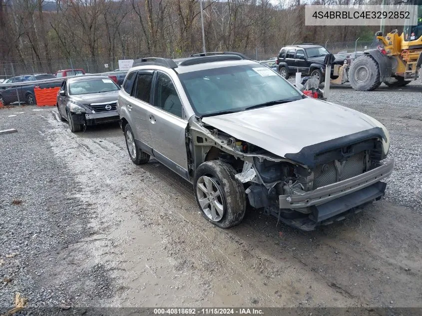 2014 Subaru Outback 2.5I Limited VIN: 4S4BRBLC4E3292852 Lot: 40818692