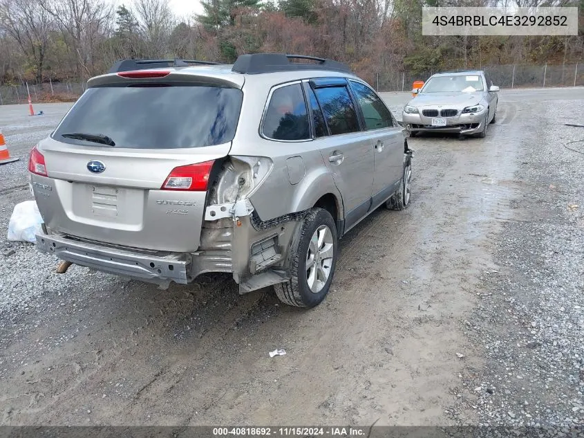 2014 Subaru Outback 2.5I Limited VIN: 4S4BRBLC4E3292852 Lot: 40818692