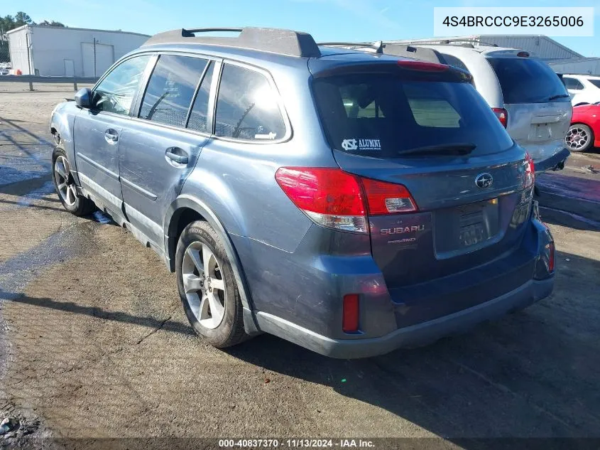 4S4BRCCC9E3265006 2014 Subaru Outback 2.5I Premium