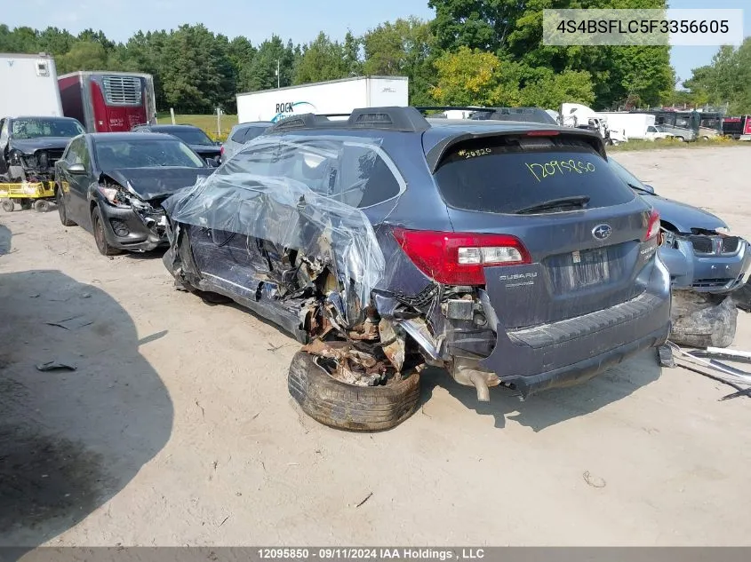 2015 Subaru Outback VIN: 4S4BSFLC5F3356605 Lot: 12095850