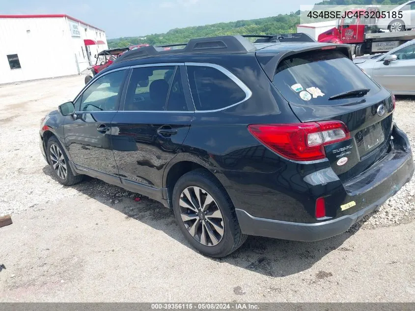 2015 Subaru Outback 3.6R Limited VIN: 4S4BSEJC4F3205185 Lot: 39356115