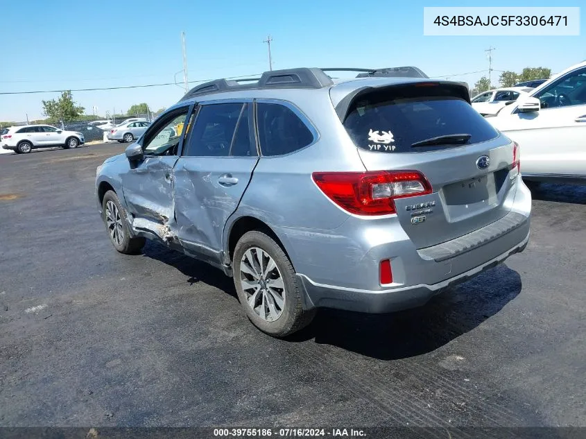 2015 Subaru Outback 2.5I Limited VIN: 4S4BSAJC5F3306471 Lot: 39755186