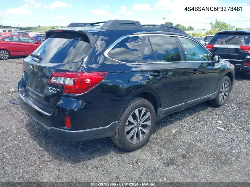 4S4BSANC6F3278481 2015 Subaru Outback 2.5I Limited