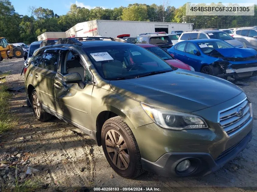 4S4BSBFC6F3281305 2015 Subaru Outback 2.5I Premium