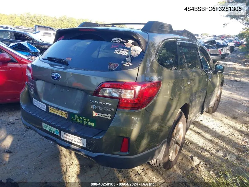 4S4BSBFC6F3281305 2015 Subaru Outback 2.5I Premium