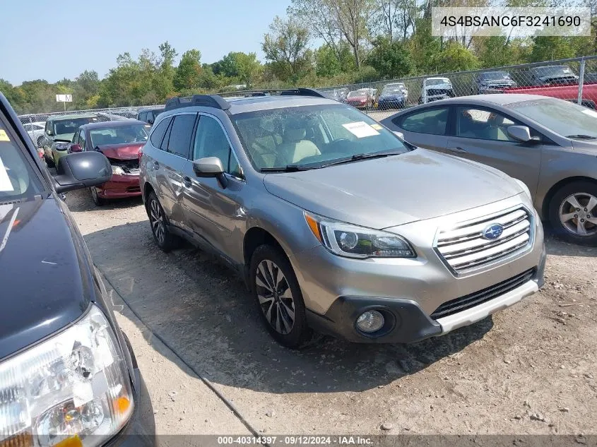 2015 Subaru Outback 2.5I Limited VIN: 4S4BSANC6F3241690 Lot: 40314397