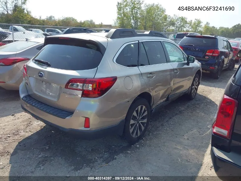 2015 Subaru Outback 2.5I Limited VIN: 4S4BSANC6F3241690 Lot: 40314397