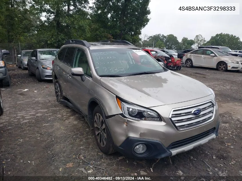 2015 Subaru Outback 2.5I Limited VIN: 4S4BSANC3F3298333 Lot: 40346482