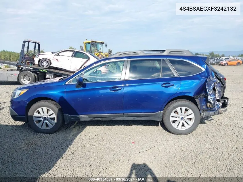 4S4BSAECXF3242132 2015 Subaru Outback 2.5I Premium