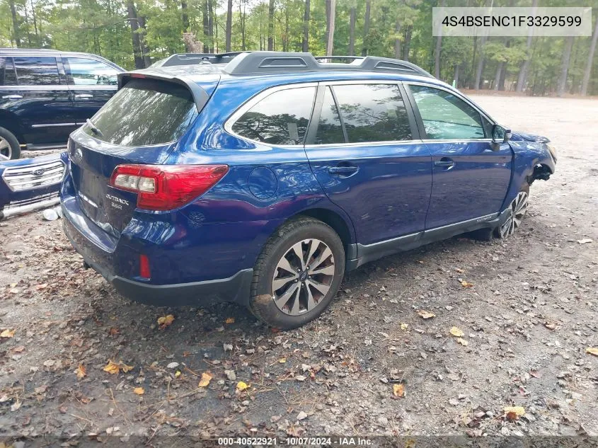 2015 Subaru Outback 3.6R Limited VIN: 4S4BSENC1F3329599 Lot: 40522921