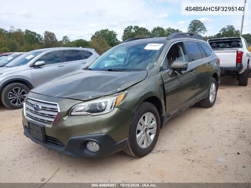 2015 Subaru Outback 2.5I Premium VIN: 4S4BSAHC5F3295140 Lot: 40606857