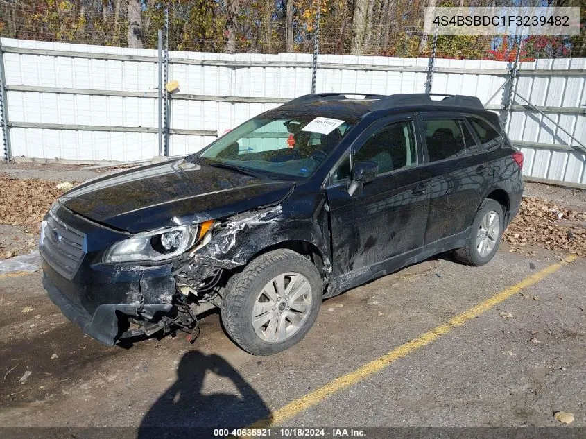 2015 Subaru Outback 2.5I Premium VIN: 4S4BSBDC1F3239482 Lot: 40635921