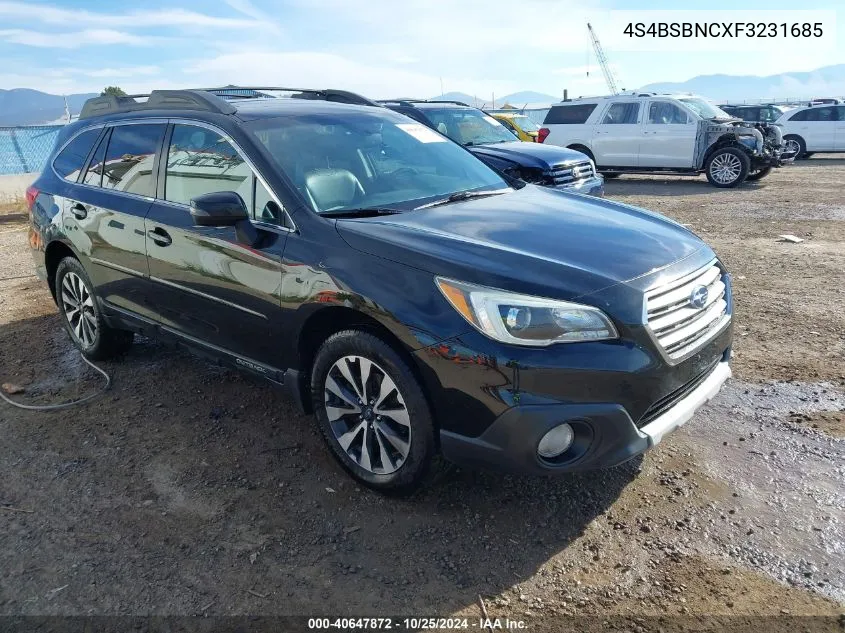 2015 Subaru Outback 2.5I Limited VIN: 4S4BSBNCXF3231685 Lot: 40647872