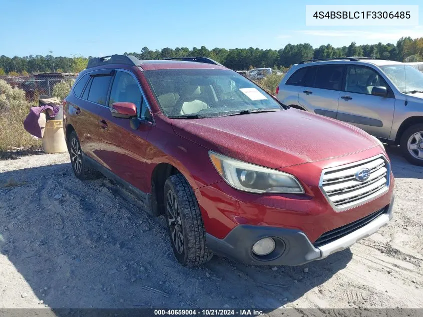 2015 Subaru Outback 2.5I Limited VIN: 4S4BSBLC1F3306485 Lot: 40659004