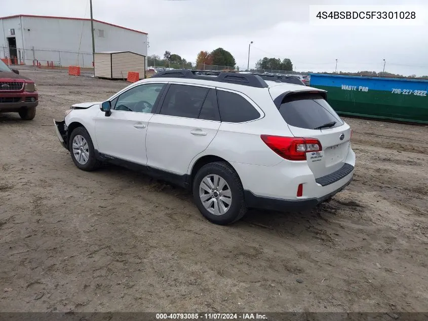 4S4BSBDC5F3301028 2015 Subaru Outback 2.5I Premium