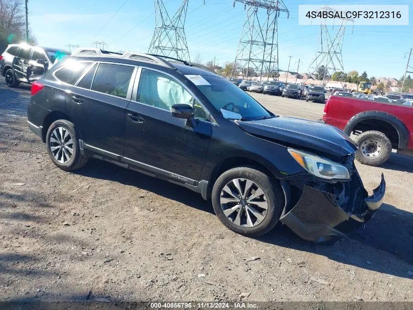 2015 Subaru Outback 2.5I Limited VIN: 4S4BSALC9F3212316 Lot: 40856795