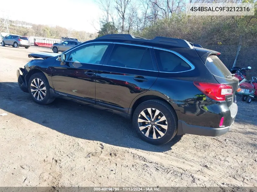 2015 Subaru Outback 2.5I Limited VIN: 4S4BSALC9F3212316 Lot: 40856795