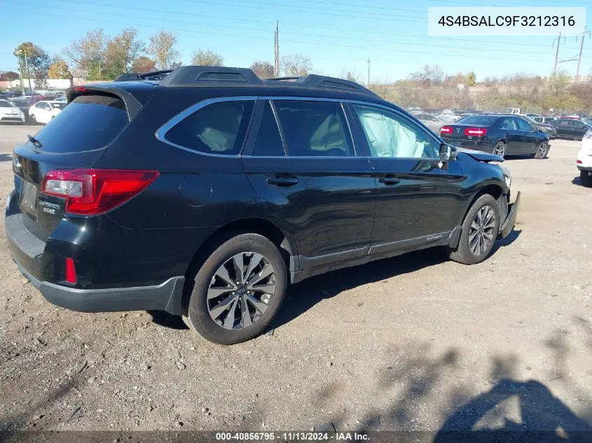 2015 Subaru Outback 2.5I Limited VIN: 4S4BSALC9F3212316 Lot: 40856795