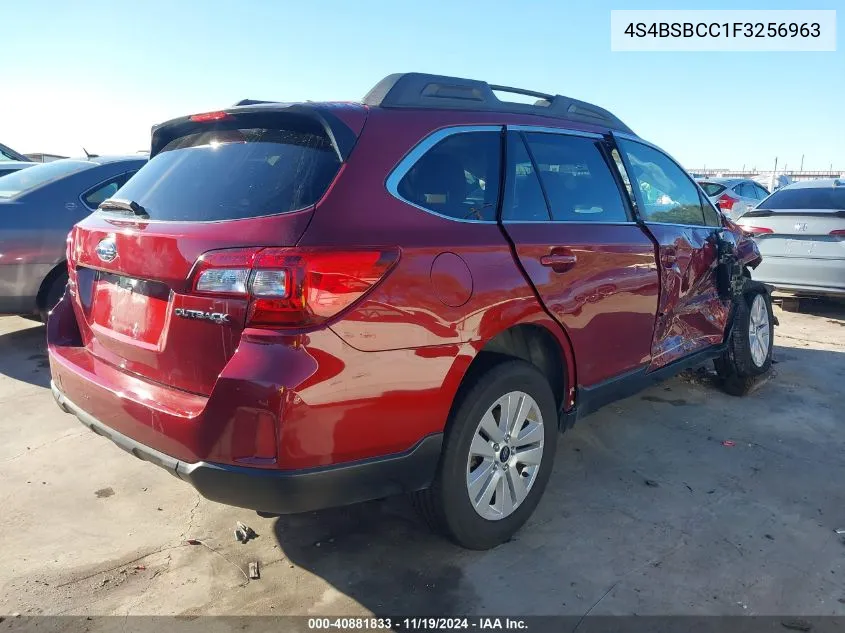 2015 Subaru Outback 2.5I Premium VIN: 4S4BSBCC1F3256963 Lot: 40881833