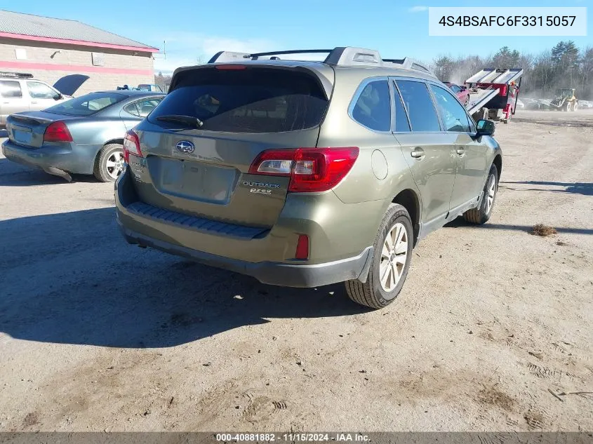 2015 Subaru Outback 2.5I Premium VIN: 4S4BSAFC6F3315057 Lot: 40881882