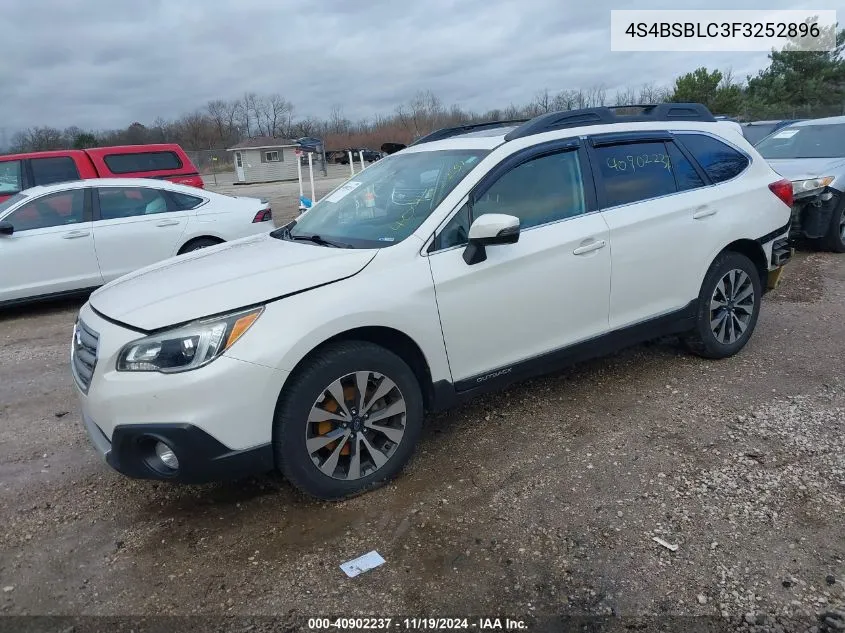 2015 Subaru Outback 2.5I Limited VIN: 4S4BSBLC3F3252896 Lot: 40902237