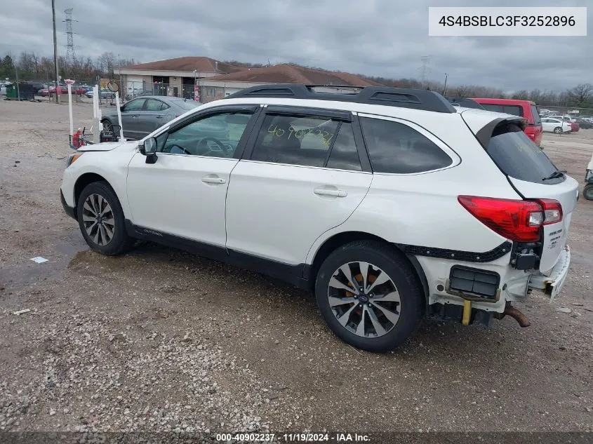 2015 Subaru Outback 2.5I Limited VIN: 4S4BSBLC3F3252896 Lot: 40902237