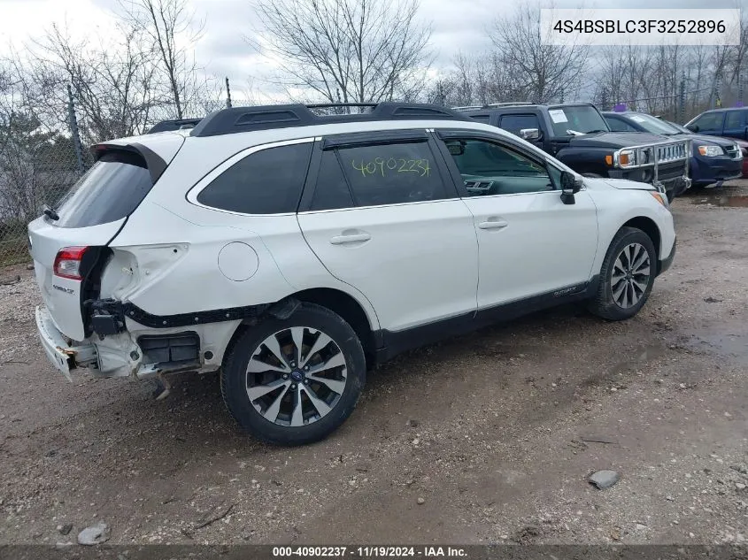 2015 Subaru Outback 2.5I Limited VIN: 4S4BSBLC3F3252896 Lot: 40902237