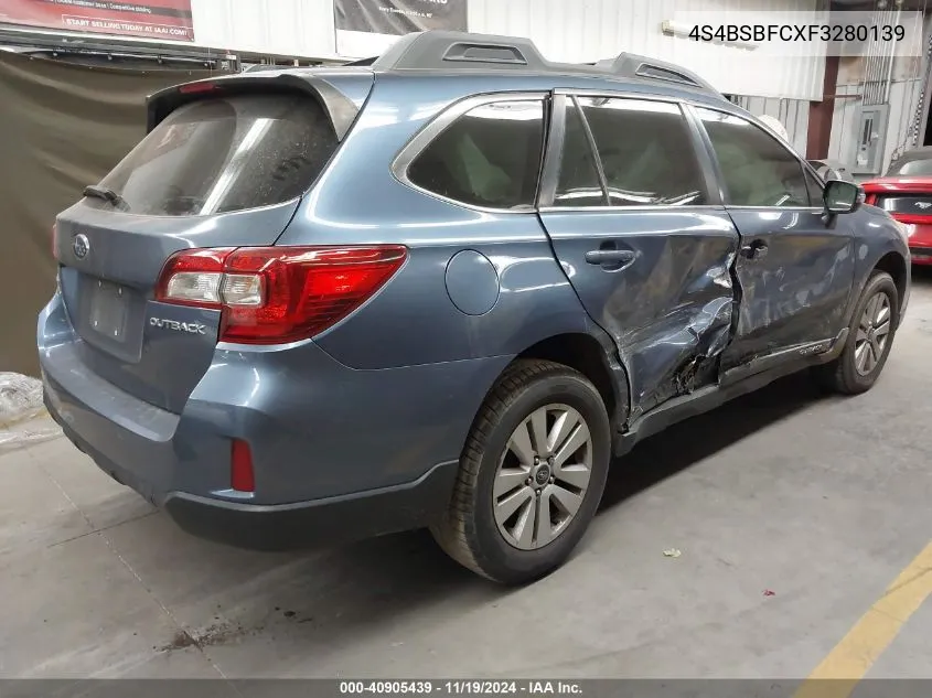 2015 Subaru Outback 2.5I Premium VIN: 4S4BSBFCXF3280139 Lot: 40905439