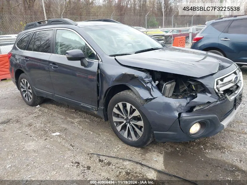 2015 Subaru Outback 2.5I Limited VIN: 4S4BSBLC7F3225538 Lot: 40906494