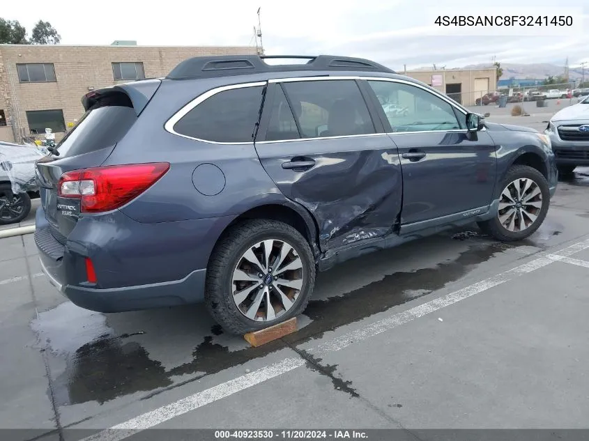 2015 Subaru Outback 2.5I Limited VIN: 4S4BSANC8F3241450 Lot: 40923530