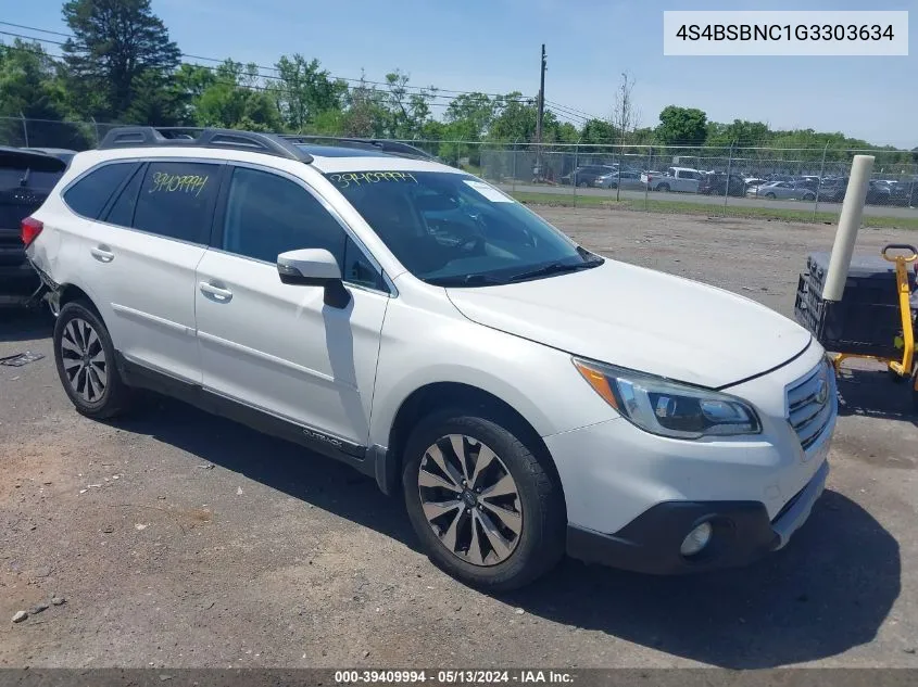 4S4BSBNC1G3303634 2016 Subaru Outback 2.5I Limited