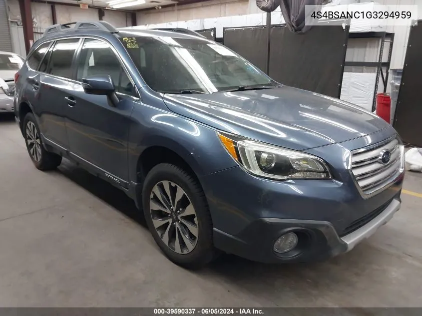 4S4BSANC1G3294959 2016 Subaru Outback 2.5I Limited