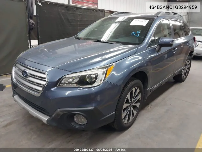 4S4BSANC1G3294959 2016 Subaru Outback 2.5I Limited