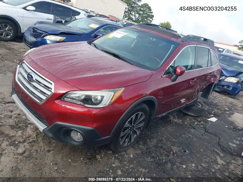 4S4BSENC0G3204255 2016 Subaru Outback 3.6R Limited