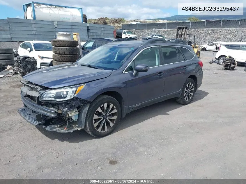 2016 Subaru Outback 3.6R Limited VIN: 4S4BSEJC2G3295437 Lot: 40022961