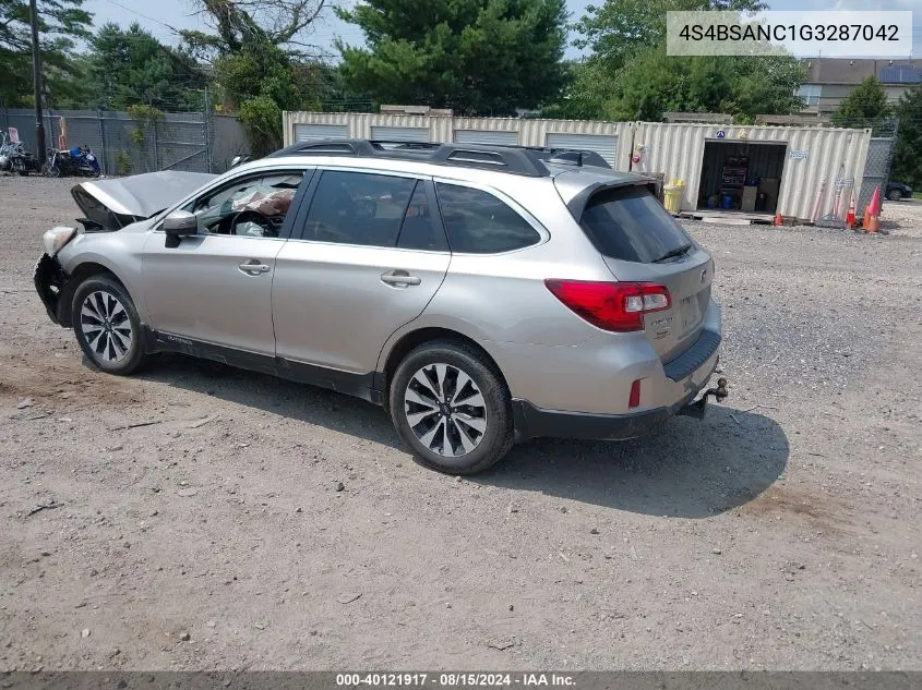 4S4BSANC1G3287042 2016 Subaru Outback 2.5I Limited