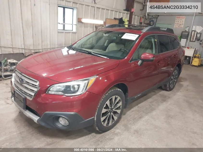 4S4BSANC2G3334210 2016 Subaru Outback 2.5I Limited