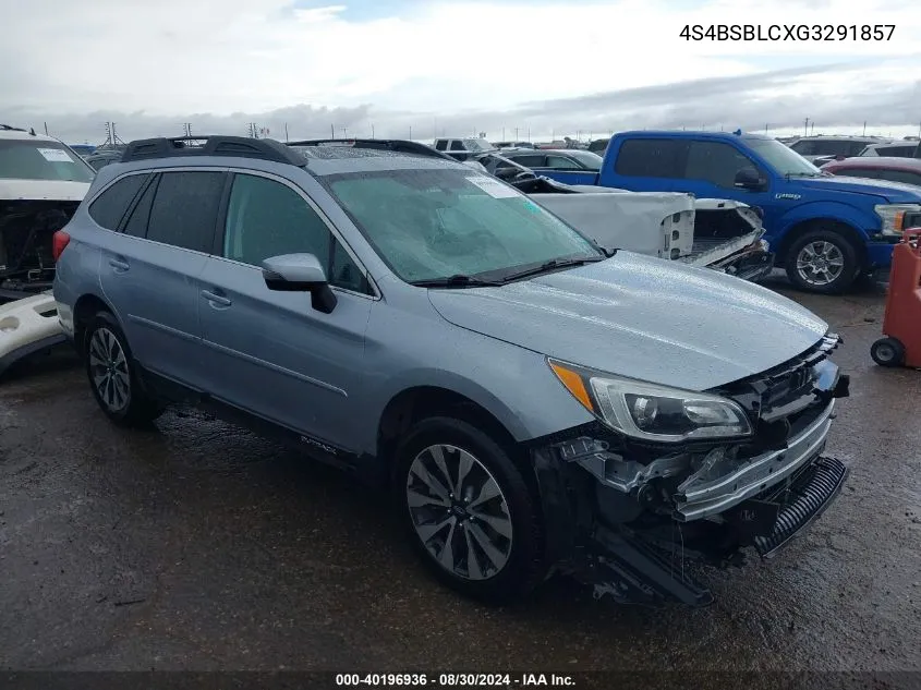 2016 Subaru Outback 2.5I Limited VIN: 4S4BSBLCXG3291857 Lot: 40196936