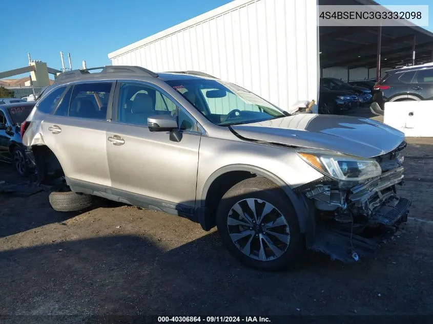 4S4BSENC3G3332098 2016 Subaru Outback 3.6R Limited