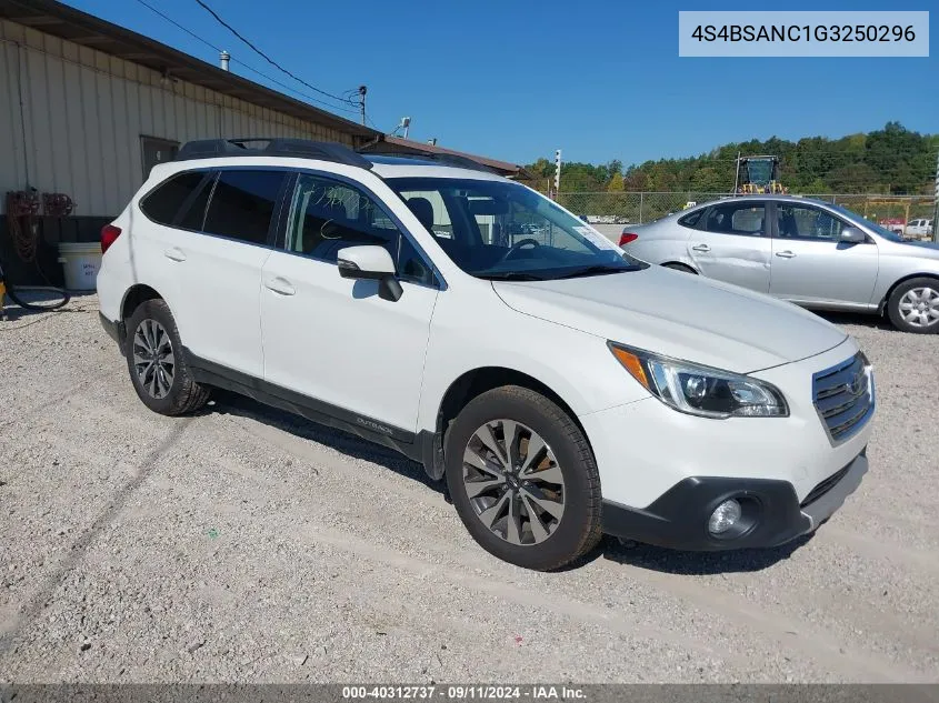 2016 Subaru Outback 2.5I Limited VIN: 4S4BSANC1G3250296 Lot: 40312737