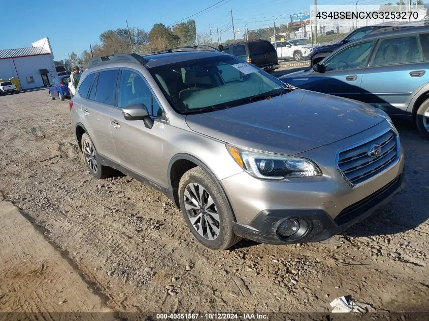 2016 Subaru Outback 3.6R Limited VIN: 4S4BSENCXG3253270 Lot: 40551587