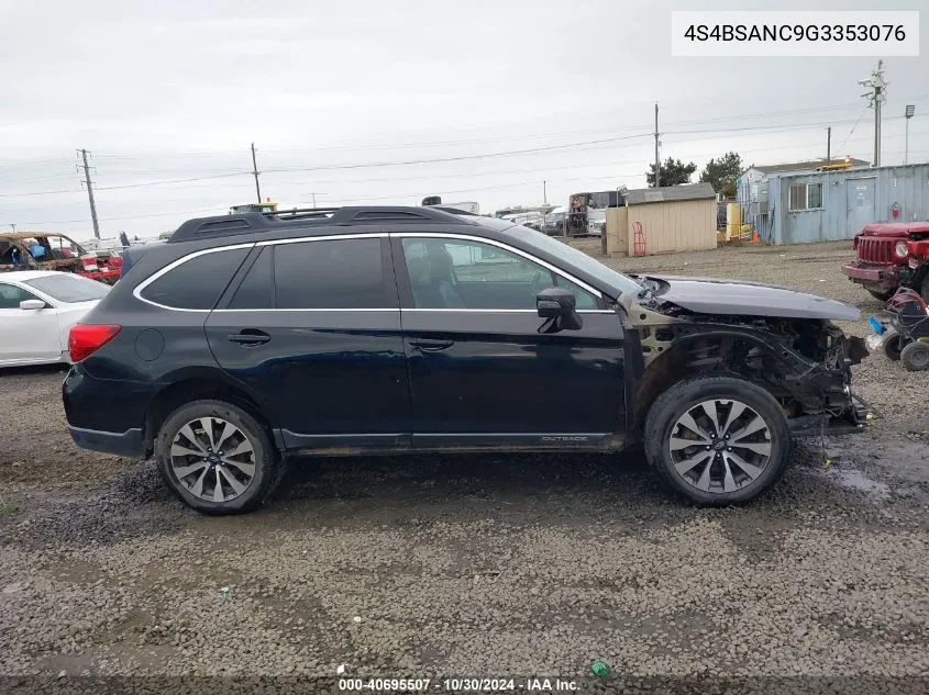 2016 Subaru Outback 2.5I Limited VIN: 4S4BSANC9G3353076 Lot: 40695507