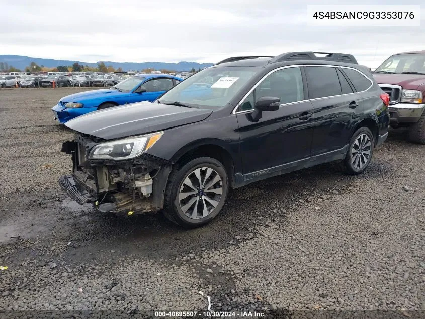 2016 Subaru Outback 2.5I Limited VIN: 4S4BSANC9G3353076 Lot: 40695507